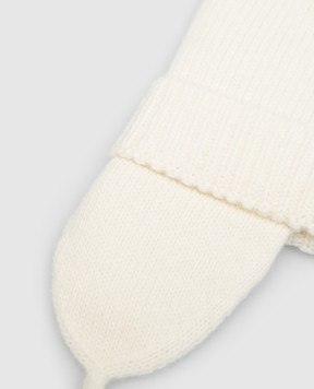 Moncler ENFANT Дитяча біла шапка з вовни 3B00005M1241