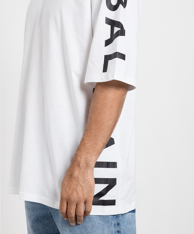 Balmain White t-shirt with logo print BH1EH015BB15 image 5