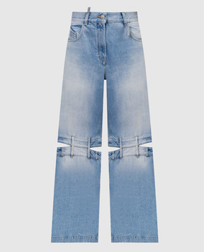 The Attico Блакитні джинси з вирізами 241WCP157D073