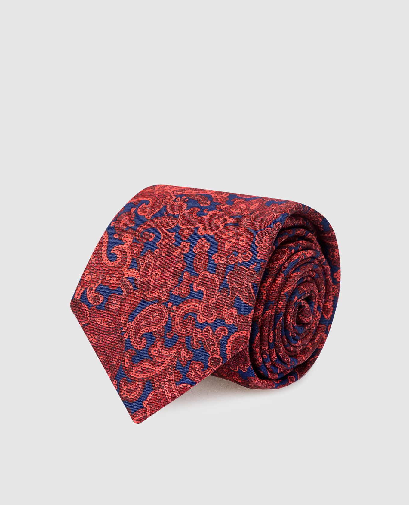 Детский бордовый шелковый набор из галстука и платка-паше в узор пейсли