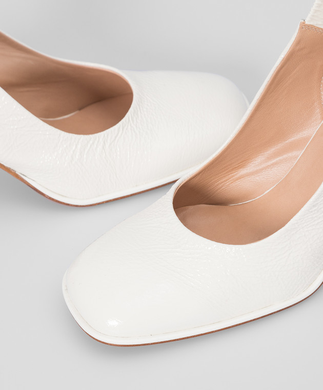 Laura Bellariva Білі туфлі з лакованої шкіри P7744 зображення 4