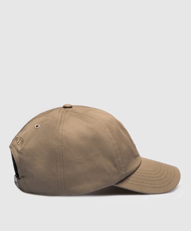 Vilebrequin Cap with embroidered logo in khaki CSNU2401m image 3