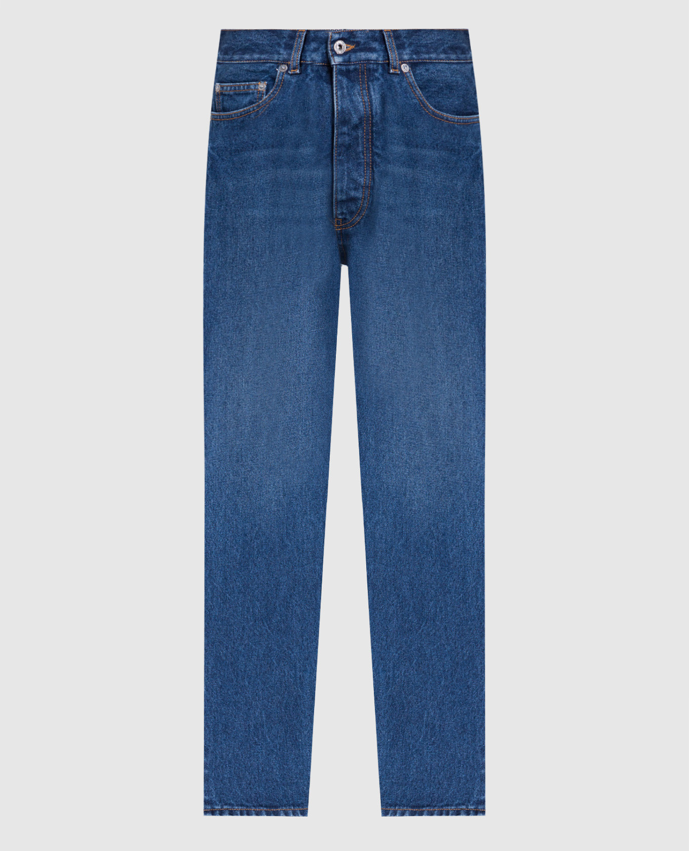 

Синие джинсы с эффектом потертости, Синий, Джинсы