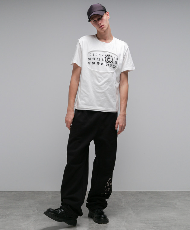 Maison Margiela MM6 Белая футболка с принтом логотипа S62GD0165S23588 изображение 2