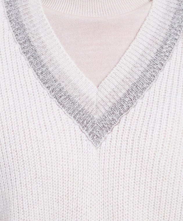 Peserico Бежевый жилет с люрексом S93118F079190A изображение 5