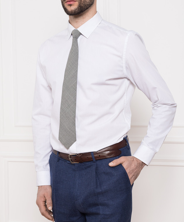 Brunello Cucinelli Серый галстук из шерсти M032P0018 изображение 2