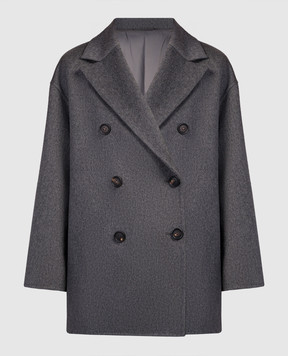 Brunello Cucinelli - Gray denim jacket with monil chain MA0952984