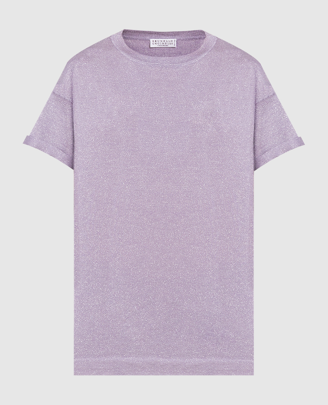 Purple t-shirt with lurex
