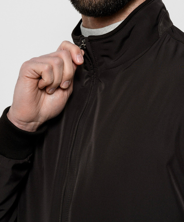 Enrico Mandelli Темно-коричнева куртка A4T5184209 зображення 5