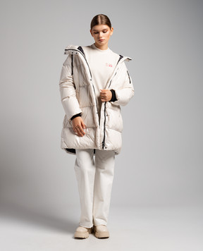 Moncler Grenoble Белый джемпер с нашивкой логотипа 8G00002899ZB