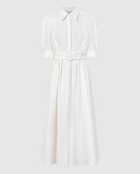Gabriela Hearst Белое платье-рубашка Angus из шерсти 3244267W111