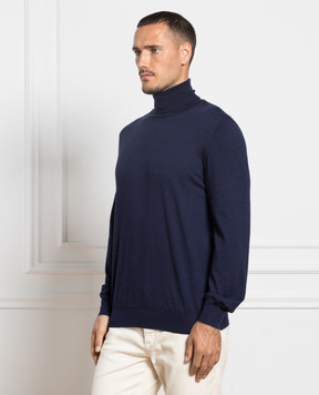 Brunello Cucinelli Синий гольф из шерсти и кашемира M2400103