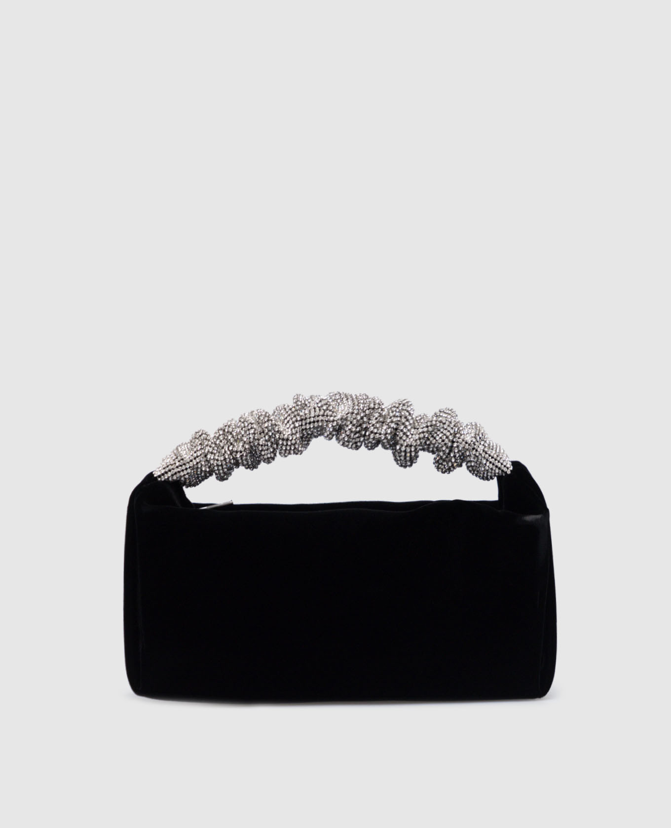 

Черная мини-сумка scrunchie из бархата., Черный, Маленькие сумки