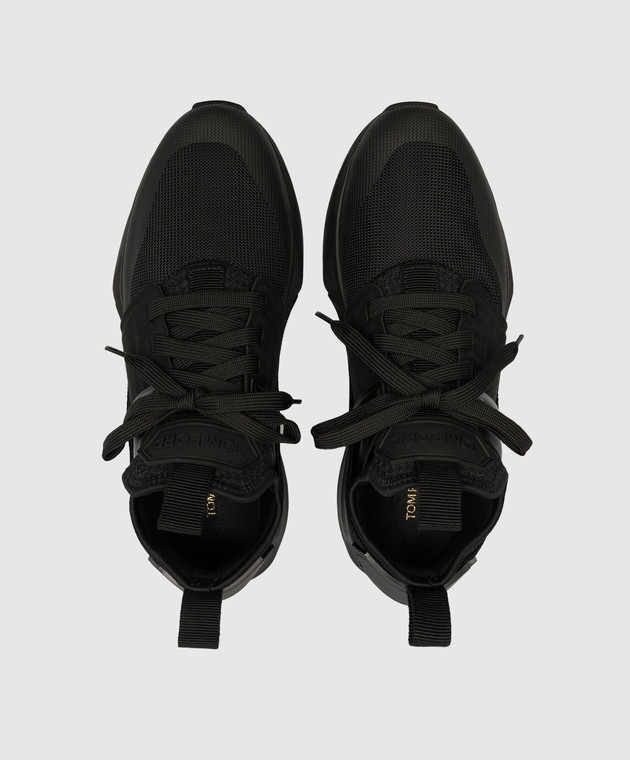 Tom Ford Jago logo sneakers in black J1100TOF001N image 5