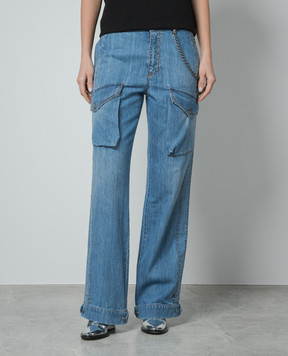 Ermanno Scervino Голубые джинсы с логотип патч D447P314FRQ