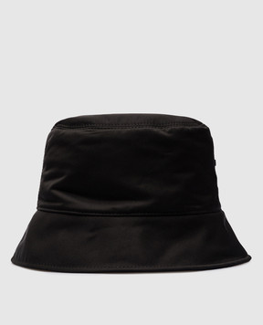 Off-White Черная панама с вышивкой логотипа OWLB021F23FAB002