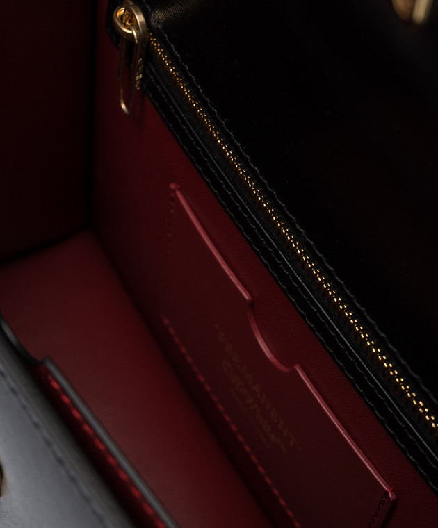 Off-White Черная сумка-сетчел JITNEY 1.4 с контрастным принтом OWNP034C99LEA001 изображение 3