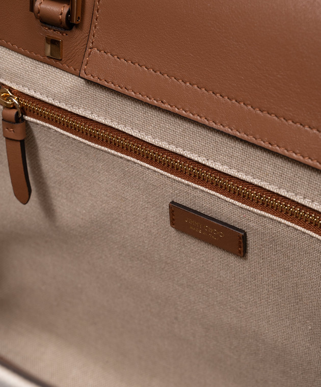 Jimmy Choo Бежевая комбинированная сумка-тоут Avenue M Tote AVENUEMTOTELJJ изображение 4