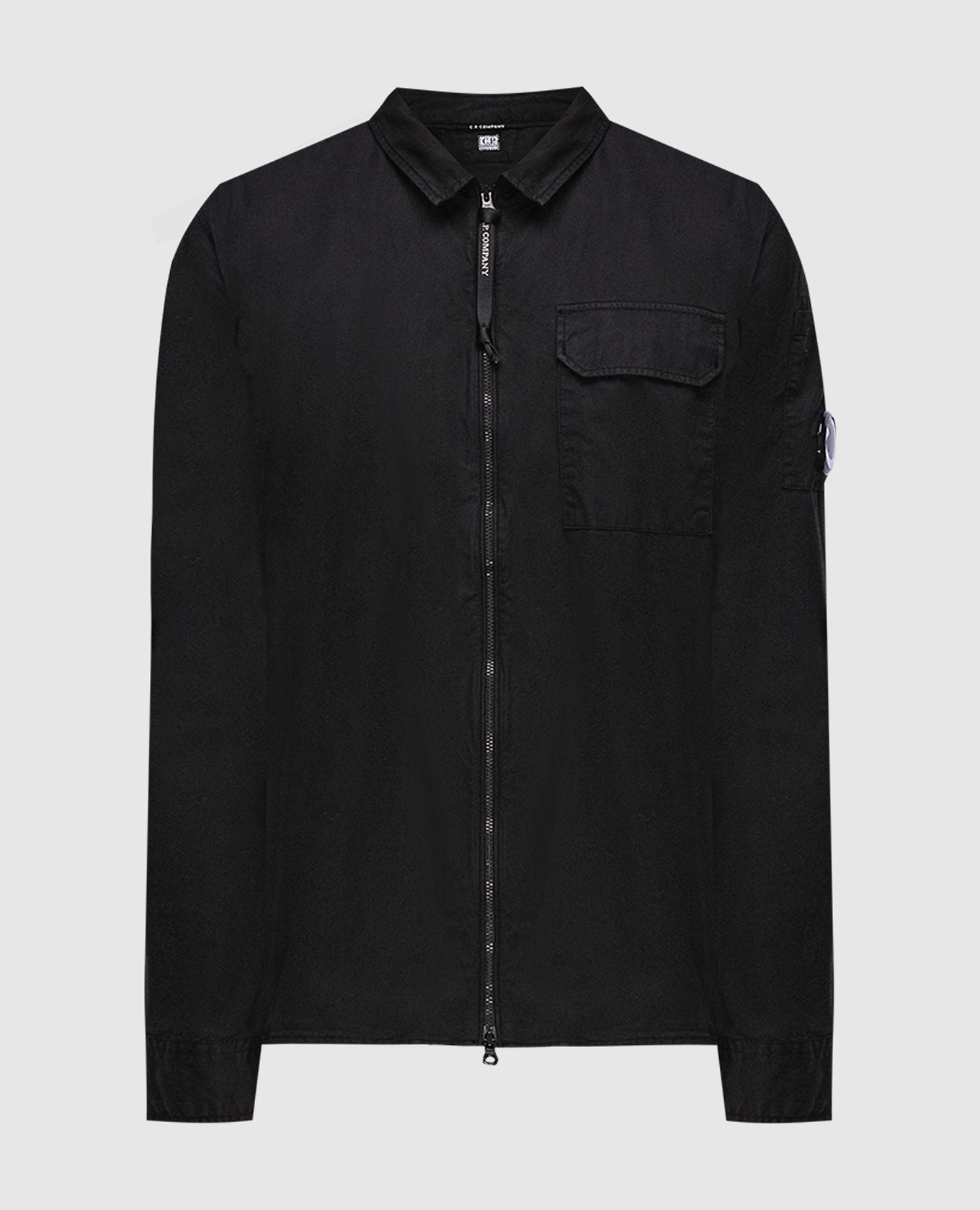 Black shirt with a zipper