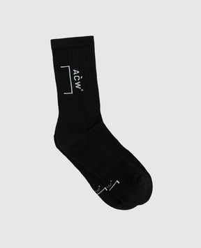 A Cold Wall Чорні шкарпетки з логотипом ACWMSK034A