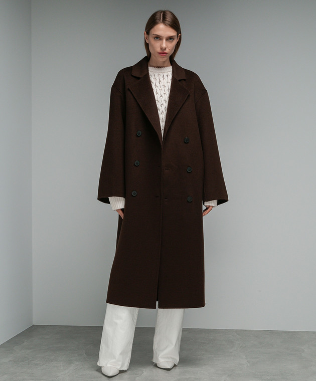 Lou Lou Studio - Brown wool and cashmere Borneo double-breasted coat ...