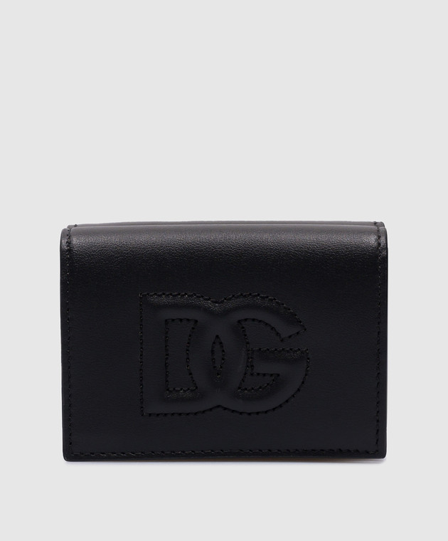 Dolce&Gabbana Black leather wallet with logo monogram BI3276AG081