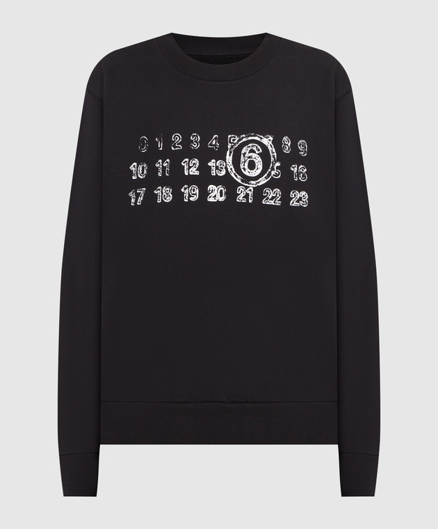 Maison Margiela MM6 - Черный свитшот с принтом логотипа