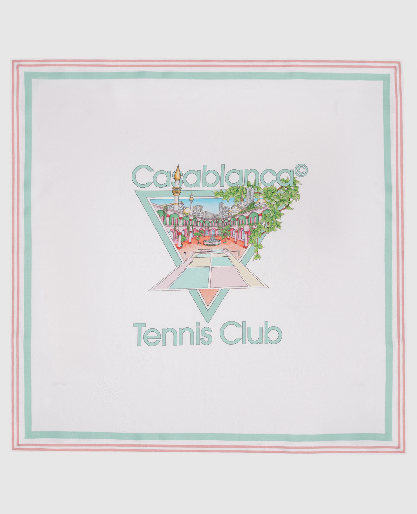 

Платок из шелка Tennis Club Icon, Белый, Платки