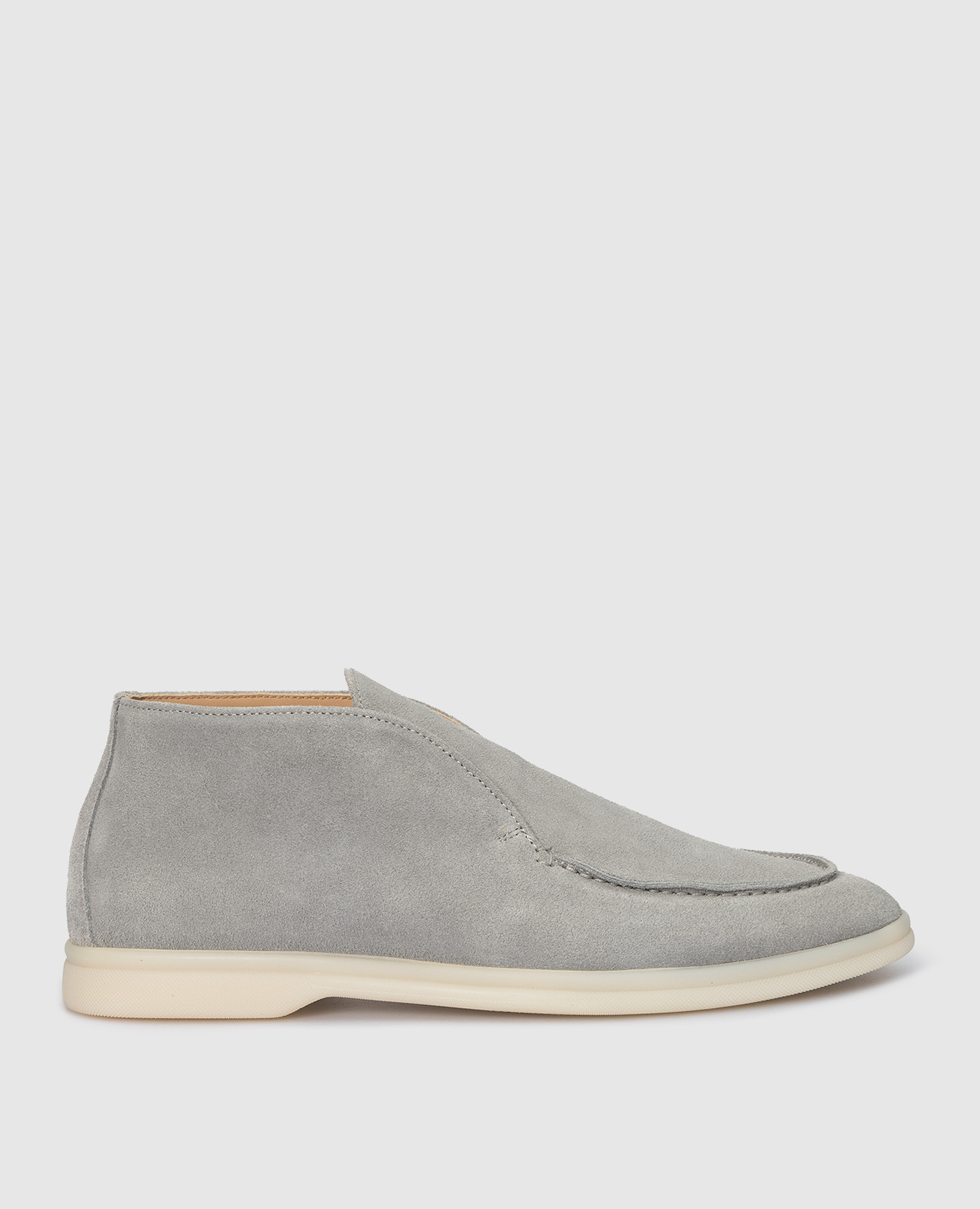Gray Suede Slippers