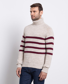ISAIA Коричневый меланжевый свитер из кашемира MG8191Y0448