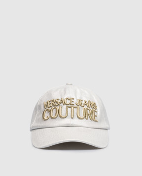 Versace Jeans Couture Silver cap with logo embroidery 74HAZK29ZG164