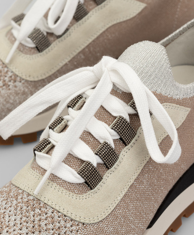 Brunello Cucinelli Бежевые кроссовки MZ35G1804 изображение 5