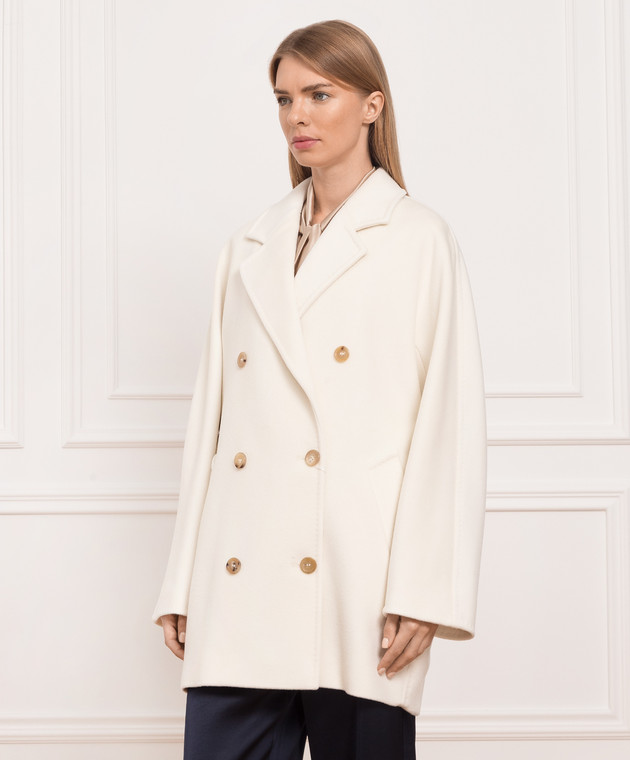 pedaal Soedan Overjas Max Mara - Guinea white wool and cashmere double-breasted coat GUINEA buy  at Symbol