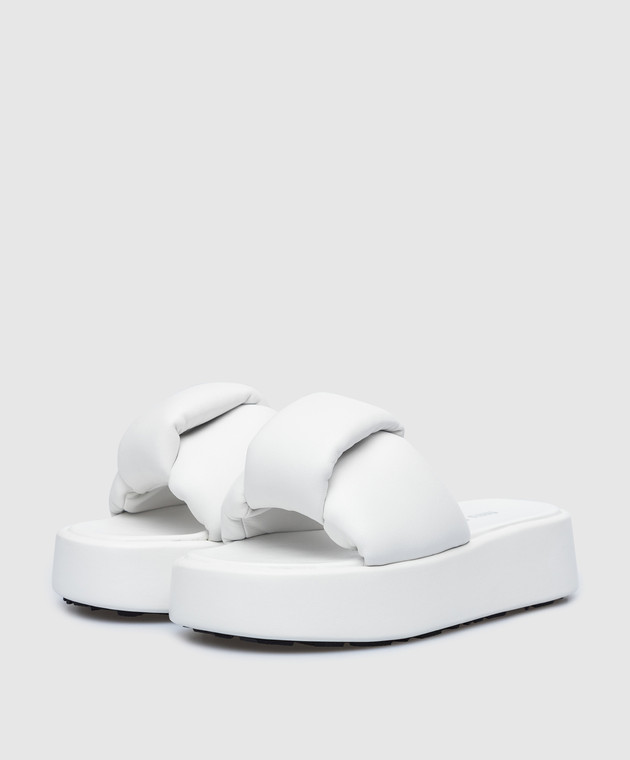 Miu Miu White leather slippers 5XX550038 image 2