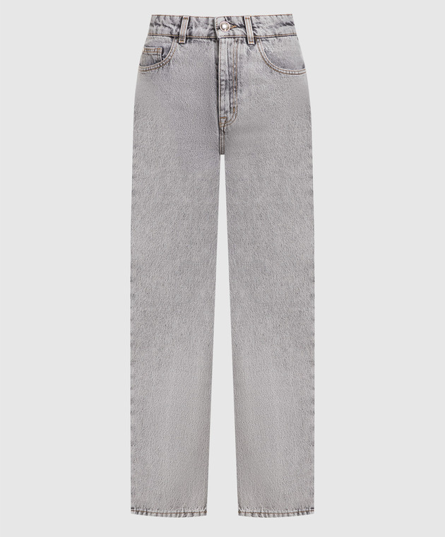 MooRER Gray jeans with logo PHOEBE120WBR
