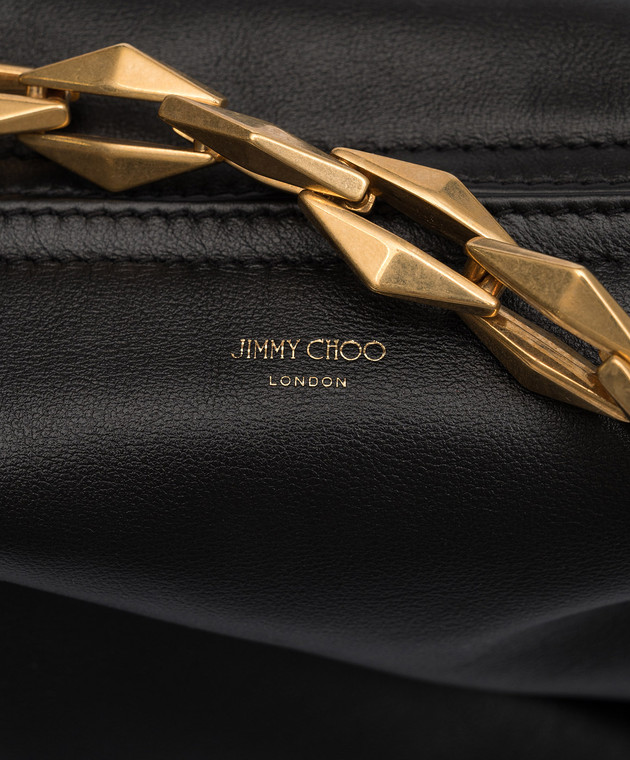 Jimmy Choo Diamond Soft black leather hobo bag DIAMONDSOFTHOBOSAQK изображение 5