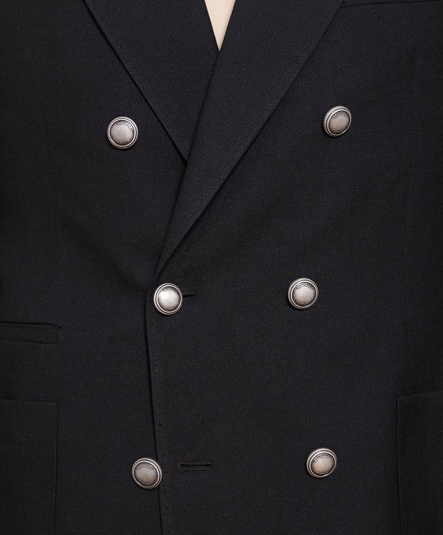 Brunello Cucinelli - Schwarzer Anzug aus Leinen und Wolle