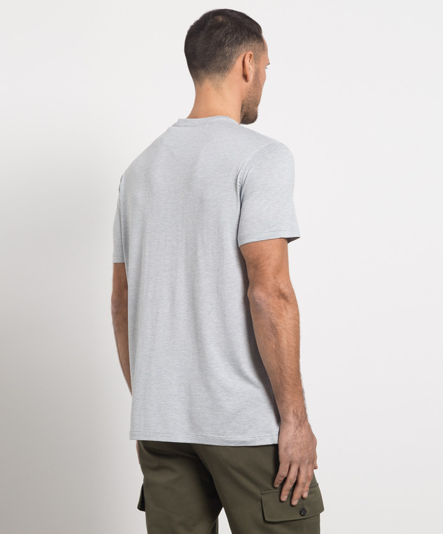 ISAIA Gray silk T-shirt MCI154J0164 изображение 4
