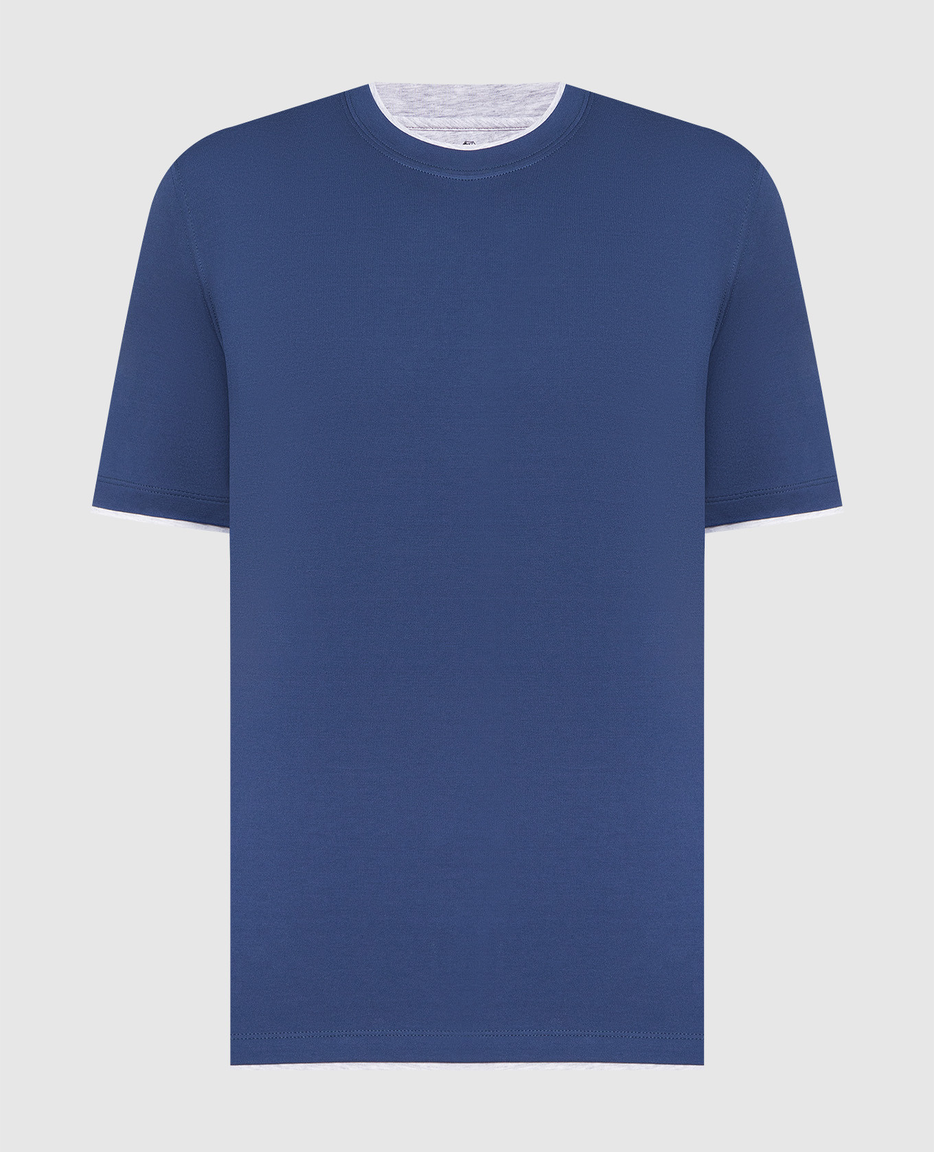 Синяя футболка с эффектом наложения слоев