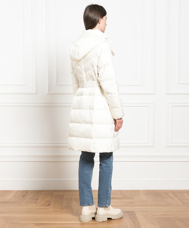 Twinset White quilted down jacket 232TP2361 image 4