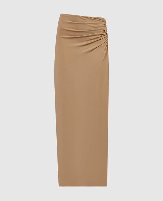 Brown skirt with drapery