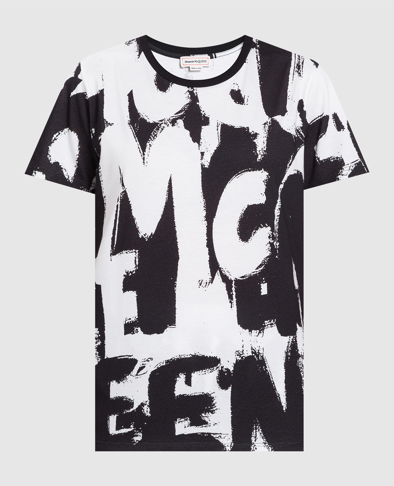 

Футболка с контрастным принтом McQueen Graffiti, Черный, Футболки
