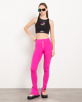 Off-White Рожеві легінси з логотипом OWVG063S23JER001