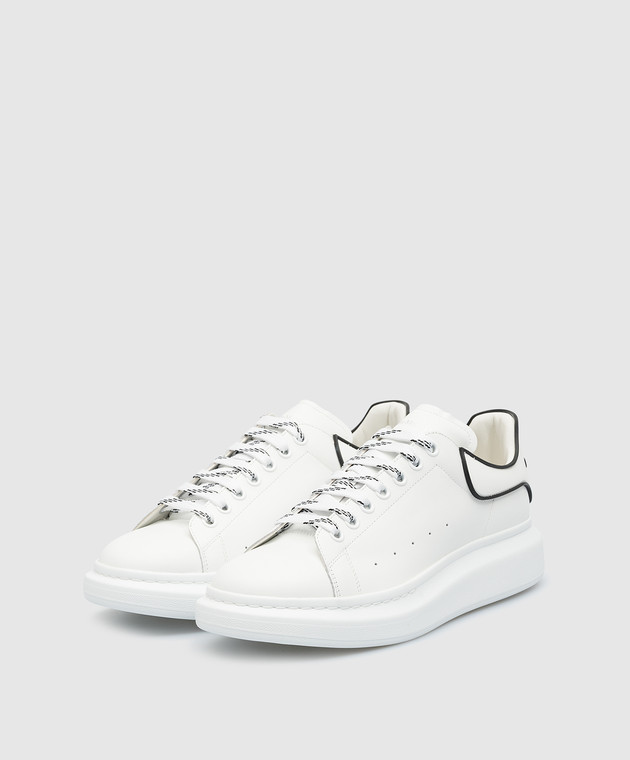 Alexander McQueen White leather sneakers with logo 625156WHXMT image 2