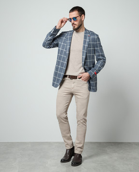 ISAIA Бежевий джемпер з кашеміру та шовку MG8025YP002