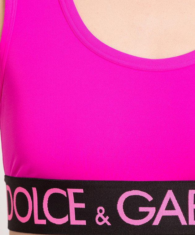 Dolce&Gabbana Pink top with logo F777YTFUGCZ image 5