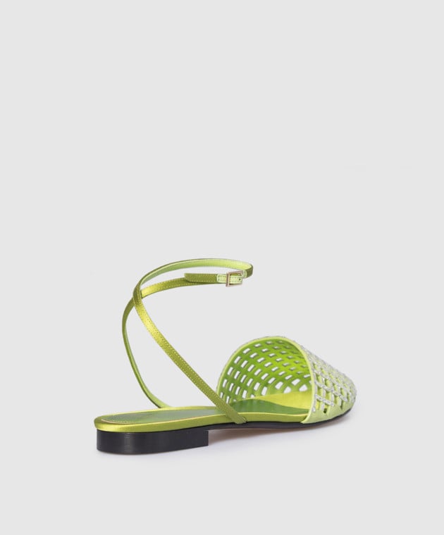 Alevi Milano Зелені шовкові сандалі BETTY L22WC00350222 зображення 3