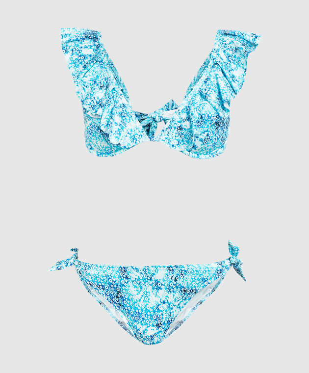 Vilebrequin Blue bodice from Lizzy swimsuit in a print LZZU3H71