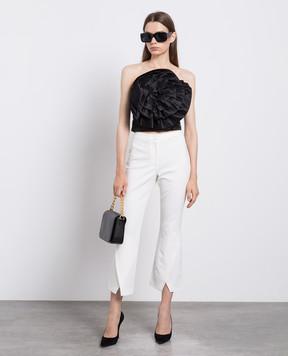 Twinset Белые брюки клеш с разрезами 232TP2084