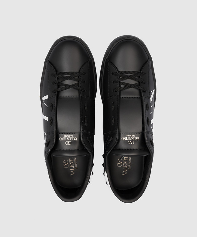 Valentino Black leather sneakers VLTN 3Y2S0830XZU image 4